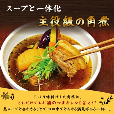 ミシュラン東京ビブグルマン掲載のこってり【黒スープ】角煮スープカレー2人前 【kt107-003】