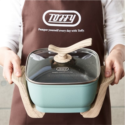 Toffy コンパクトマルチ電気鍋K-HP3　カラー:アッシュホワイト【kt072-012-2】