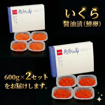 鱒いくら醤油漬け 600g(150g×4P入) ×2セット(計1.2kg)小分けタイプ