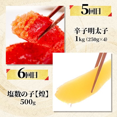 【毎月定期便】【やまか】魚卵づくし全6回