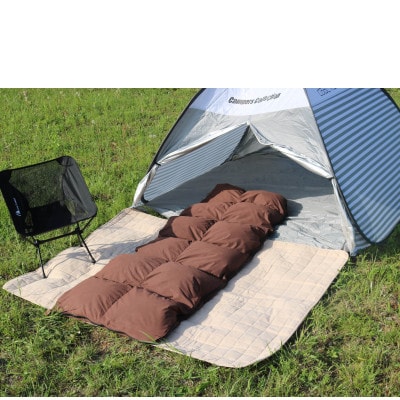 シュラフ(寝袋)×ダウンケット×ボルスタークッション】3WAY寝袋 ダウン85% 0.5kg使用