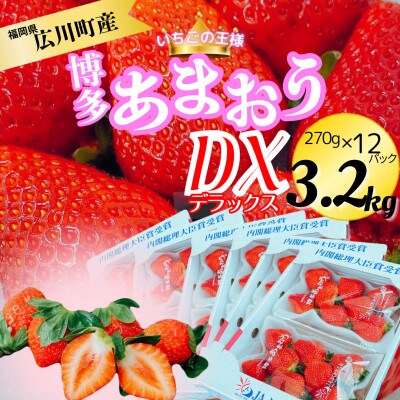 【2025年2月上旬より順次発送】博多あまおう6ケース(270g×12パック) 3.2kg(広川町)