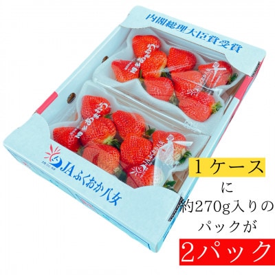 【発送月固定定期便】博多あまおうG (270g×2パック)(広川町)全2回