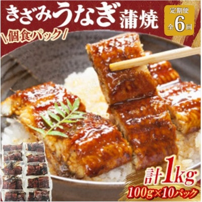 【毎月定期便】中国産 うなぎ刻み蒲焼 計1kg(100g×10パック)　全6回