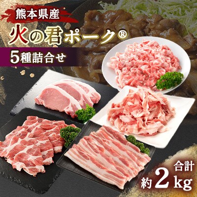 熊本県産 火の君ポーク(R) 5種詰合せ 計約2kg