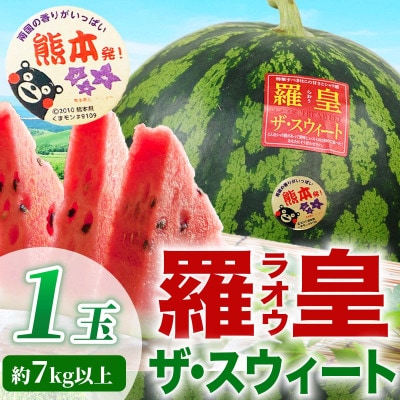 【先行予約】熊本県産 高糖度シャリっと食感!羅皇ザ・スウィート 2L以上 1玉 約7kg (熊本市)