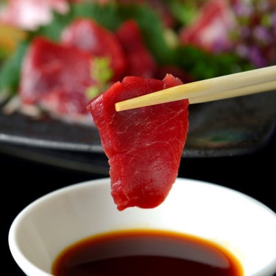 国産赤身馬刺しスライス160g(40g×4P)(熊本市)