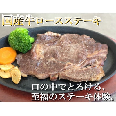 国産牛ロースステーキ 計約720g(約180g×4枚)(熊本市)