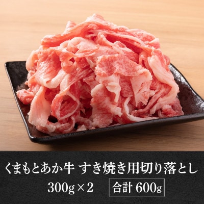 GI認証取得 くまもとあか牛 すき焼き用切り落し 合計600g(熊本市)