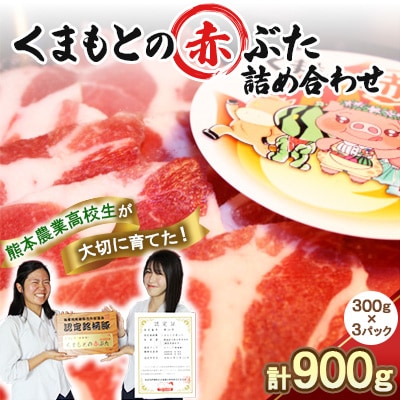 くまもとの赤ぶた　詰め合わせ　900g(300g×3)