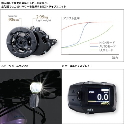 パナソニック XEALT M5 電動アシスト マウンテンバイク Eライラック【完全組立配送】熊本市