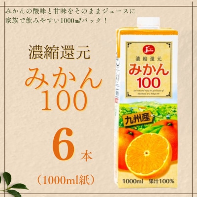 ジューシー みかん100 6本(各1L)