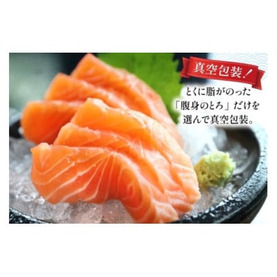 【毎月定期便】訳ありおさしみとろサーモン 200g×3パック全12回