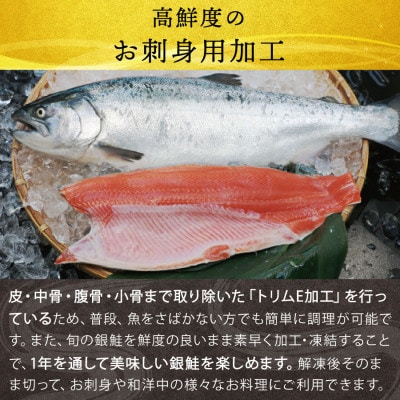 宮城ブランド銀鮭「伊達のぎん」お刺身サーモン 約700g