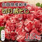 訳あり!佐賀産和牛切り落とし 1.2kg(600g×2P)(H112146)