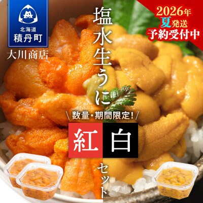 【2026年夏発送分】先行受付開始 バフンウニ100g×2・ムラサキウニ100g×1