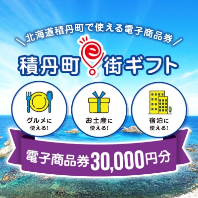 【ふるさと納税】積丹町e街ギフト 30,000円分