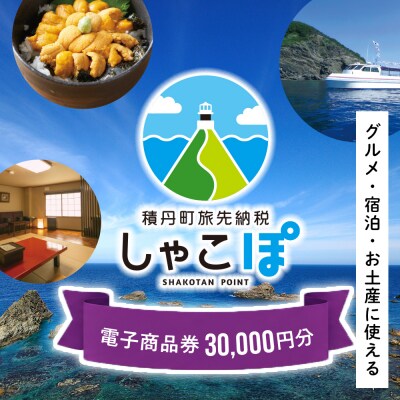 【ふるさと納税】積丹町e街ギフト 30,000円分