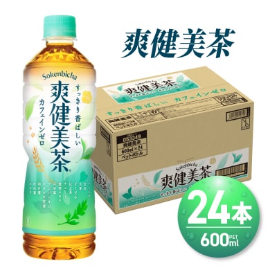 爽健美茶 600ml PET×24本_hs137-036