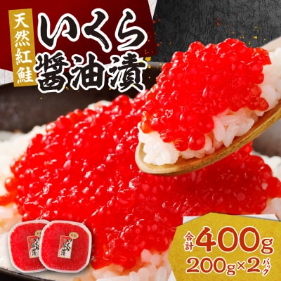 北海道加工　紅鮭いくら醤油漬け　400g_hs084-034