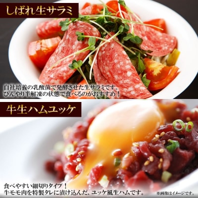 しばれ生ハム 4種 オードブル セット 生ハム サラミ ユッケ 豚肉 ブロック_hs087-041