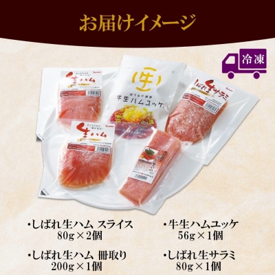 しばれ生ハム 4種 オードブル セット 生ハム サラミ ユッケ 豚肉 ブロック_hs087-041