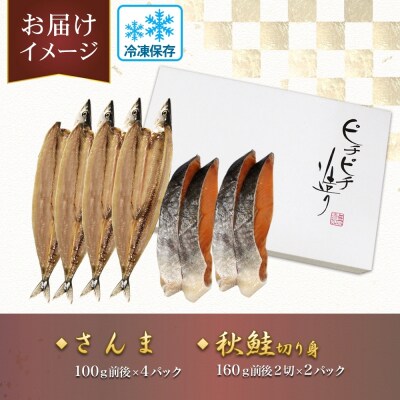 ふじと屋 人気の干物2種 計6点セット さんま 秋鮭切り身 干物_hs288-005