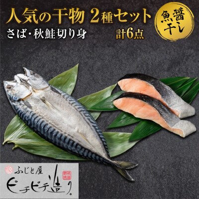 ふじと屋 人気の干物2種 計6点セット さば 秋鮭切り身 干物_hs288-007