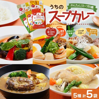 スープカレーの素 うちのスープカレー 贅沢5種セット 計5袋_hs299-046