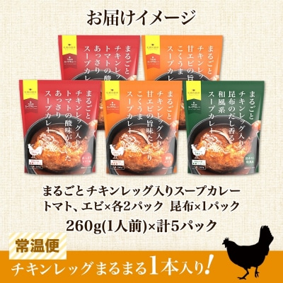 まるごと チキンレッグスープカレー 3種セット 計5パック_hs299-030