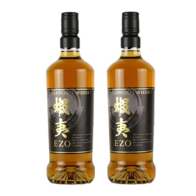 【最高位のブレンドウイスキー】サッポロウイスキー43% 蝦夷 EZO　2本セット_hs017-007