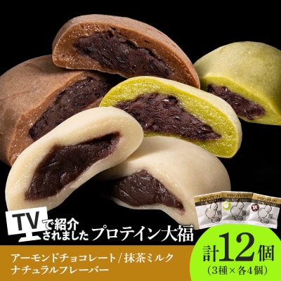 プロテイン大福 3種各4個 合計12個 北海道産_hs017-323