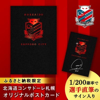 北海道コンサドーレ札幌　ポストカード 【1/200の確率で選手直筆のサイン入り】_hs017-328