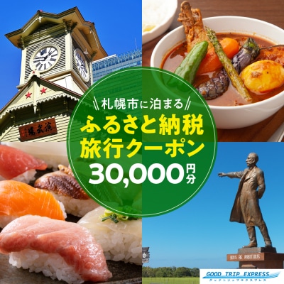札幌市に泊まるふるさと納税旅行クーポン【30,000円分】_hs186-002