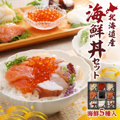 【豪華海鮮5種入】北海道産 海鮮丼セット_hs081-011