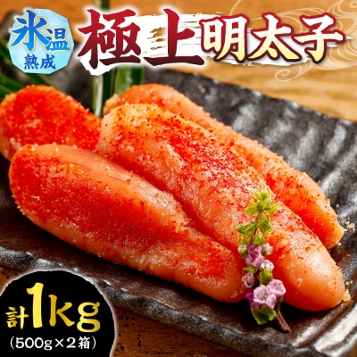 氷温熟成が味の決め手! 極上明太子 1㎏(500g×2)_hs078-002