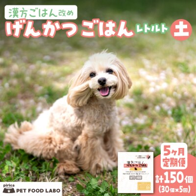 【定期便】漢方ごはん改めげんかつごはんレトルト『土』30個(30個×5回)_hs348-014