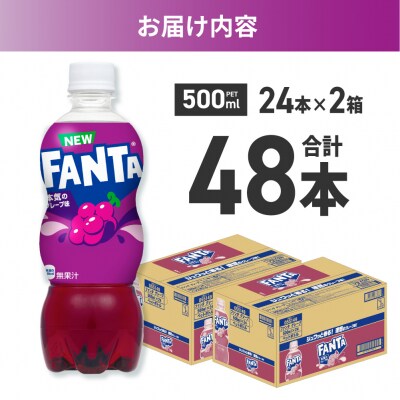 ファンタ グレープ 500mlPET×48本(2ケース)_hs137-083