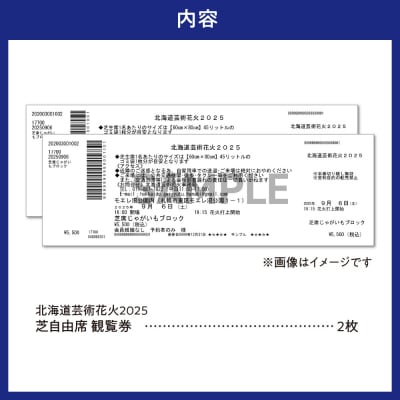【先行予約】北海道芸術花火2025　芝自由席ペアチケット_hs112-004