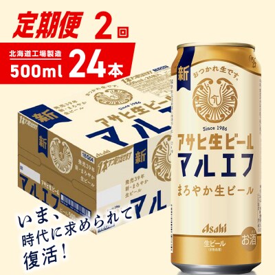 【定期便2ヶ月】アサヒ生ビール≪マルエフ≫＜500ml＞24缶 1ケース_hs403-367
