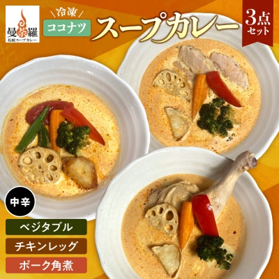 曼荼羅冷凍ココナツスープカレー3点セット(中辛)_hs425-003