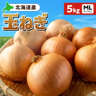 玉ねぎ 北海道産 5kg MLサイズ以上_hs362-003
