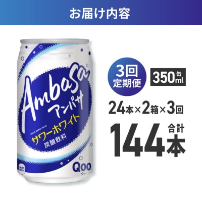 【3ヶ月定期便】アンバサ サワーホワイト 350ml缶×48本(2ケース)_hs137-213