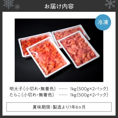 無着色小切れ明太子・たらこセット_hs398-013