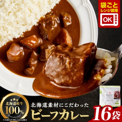 北海道産牛肉のビーフカレー16食セット_hs489-005