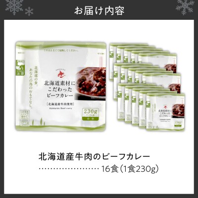 北海道産牛肉のビーフカレー16食セット_hs489-005