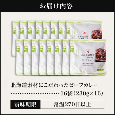 北海道産牛肉のビーフカレー16食セット_hs489-005