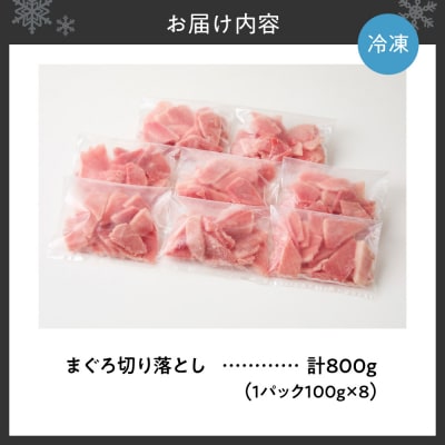 まぐろ切り落とし 100g×8パック_hs027-063