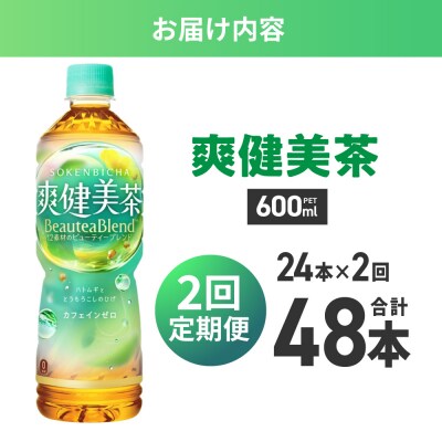 【2ヶ月定期便】爽健美茶 BeauteaBlend 600mlPET×24本_hs137-126