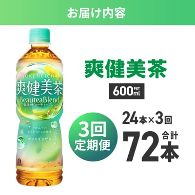 【3ヶ月定期便】爽健美茶〈BeauteaBlend〉600mlPET×24本_hs137-127